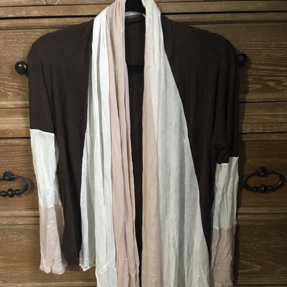 🌈 RENEE C. Top, Cardigan, Tri-color, Size M